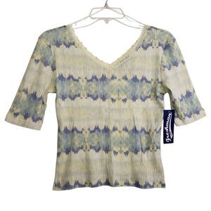 NEW Freshman 1996 Women's Large 100% Cotton V-Neck Top